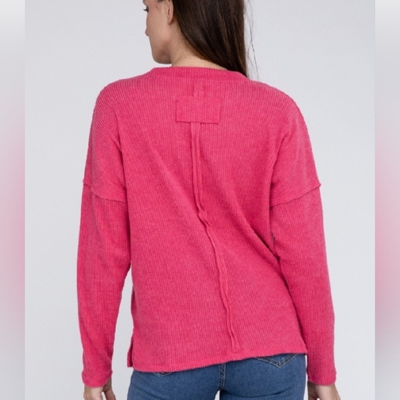 Zenana Outfitters Pink Sweater - Picture 5 of 8